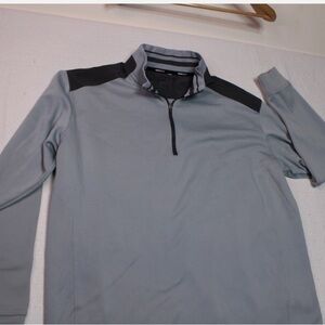 Nike Gray and Black Quarter-Zip Pullover
